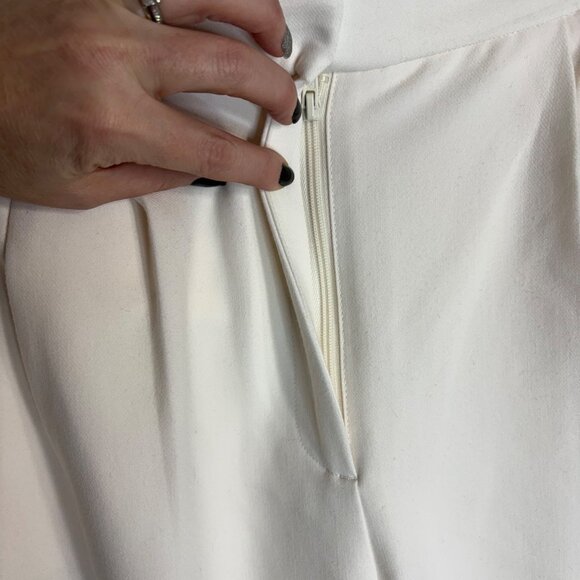 Abercrombie & Fitch A&F Sloane Low Rise Tailored Wide Leg Pant Cream-sz 31 - Picture 8 of 12